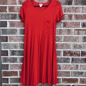 Flowy Orange-Red Dress